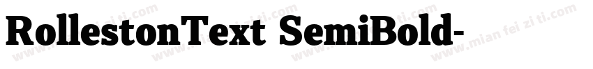 RollestonText SemiBold字体转换